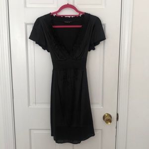 BCBG Black silk wrap dress